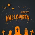 Halloween black scary night vector illustration Royalty Free Stock Photo