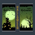 Halloween roll-up banner vector design template Royalty Free Stock Photo