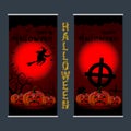 Halloween roll-up banner vector design template Royalty Free Stock Photo