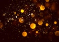 Halloween abstract bokeh orange glitter sparkle night background