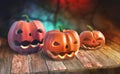 Halloween, All Saints Day, Pumpkin ghost 3D illustration. Jack Pumpkinhead