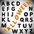 Halloween alphabet. ABC