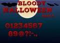 Halloween alphabet. Bloody effect font. Vector art Royalty Free Stock Photo