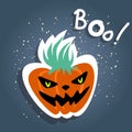 Halloween angry pumpkin Royalty Free Stock Photo