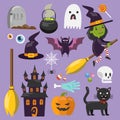 Halloween art set. Royalty Free Stock Photo