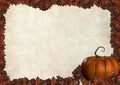 Halloween autumn frame border with leaves