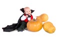 Halloween baby boy with pumpking 5 Royalty Free Stock Photo
