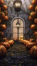 Halloween backdrop - Cursed Castle Corridor