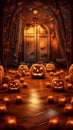 Halloween backdrop - Haunting Harvest Hues
