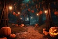Halloween backdrop - Lantern-lit Labyrinth