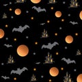 Halloween background with bats