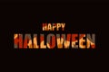 Halloween background with colorful word HAPPY HALLOWEEN