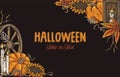 Halloween background for fear dark zombie party