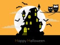 Halloween background with Happy Halloween text Royalty Free Stock Photo