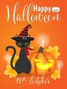 Halloween background with Happy Halloween text Royalty Free Stock Photo