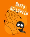 Halloween backgrounds collection. Helloween greeting card and poster, party sign. Concept illustration with Sign and