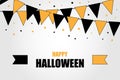 Halloween background with paper garland .
