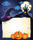 Halloween background with parchment Royalty Free Stock Photo