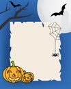 Halloween background with parchment Royalty Free Stock Photo