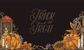 Halloween background or pumpkin autumn trick party