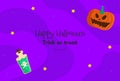 Halloween background with pumpkin, poison