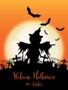 Halloween background with Welcome Halloween text Royalty Free Stock Photo