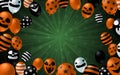 Halloween background with scary balloon design Royalty Free Stock Photo