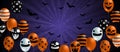 Halloween background with scary balloon design Royalty Free Stock Photo