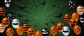 Halloween background with scary balloon design Royalty Free Stock Photo