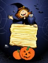 Halloween background with sign Royalty Free Stock Photo