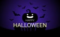 Halloween background with smiling pumpkin design Royalty Free Stock Photo