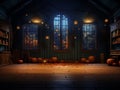 halloween background useful for photography kids placement , room for floor, empty in the middle, Royalty Free Stock Photo