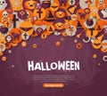 Halloween Background. Vector Illustration. Flat Royalty Free Stock Photo