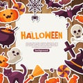 Halloween Background. Vector Illustration. Flat Royalty Free Stock Photo