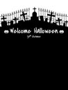 Halloween background with Welcome Halloween text Royalty Free Stock Photo