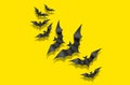 Halloween background for your website spooky or banner template about halloween day on yellow background.