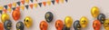 Halloween banner with copy space. Royalty Free Stock Photo