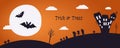 Halloween banner design Royalty Free Stock Photo