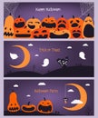 Halloween banners set Royalty Free Stock Photo