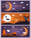 Halloween banners set Royalty Free Stock Photo