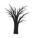 Halloween bare tree vector symbol icon design. Royalty Free Stock Photo