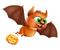 Halloween bat flying Royalty Free Stock Photo