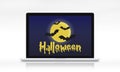 Halloween Bat Pumpkin Lantern Scary Graphic Concept Royalty Free Stock Photo