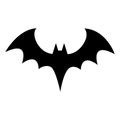 Halloween bat vector icon isolated on white background. Royalty Free Stock Photo