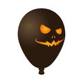 Halloween black balloon helium with face