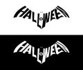 Halloween - black bat wings with words