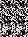 Halloween black cats seamless monsters pattern for wrapping and kids clothes print and accessories and fabrics