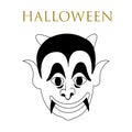Halloween, black face, mask Royalty Free Stock Photo
