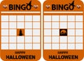 Halloween blank decorated bingo cards