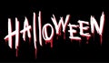 Halloween bloody lettering on a black background